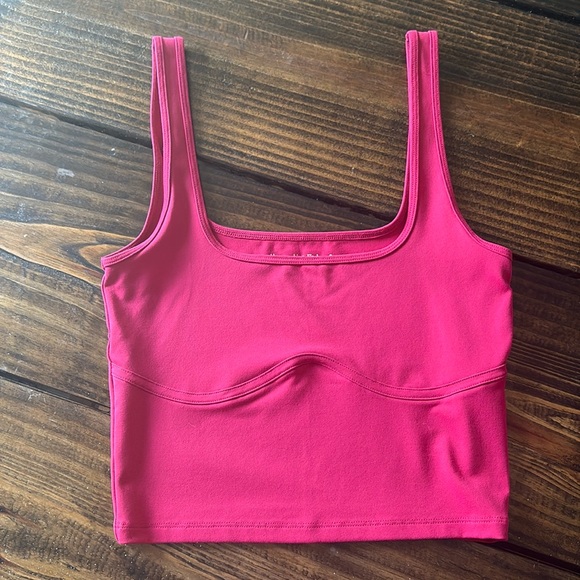 Abercrombie & Fitch Tops - Hot pink cropped Abercrombie & Fitch tank top size small EUC